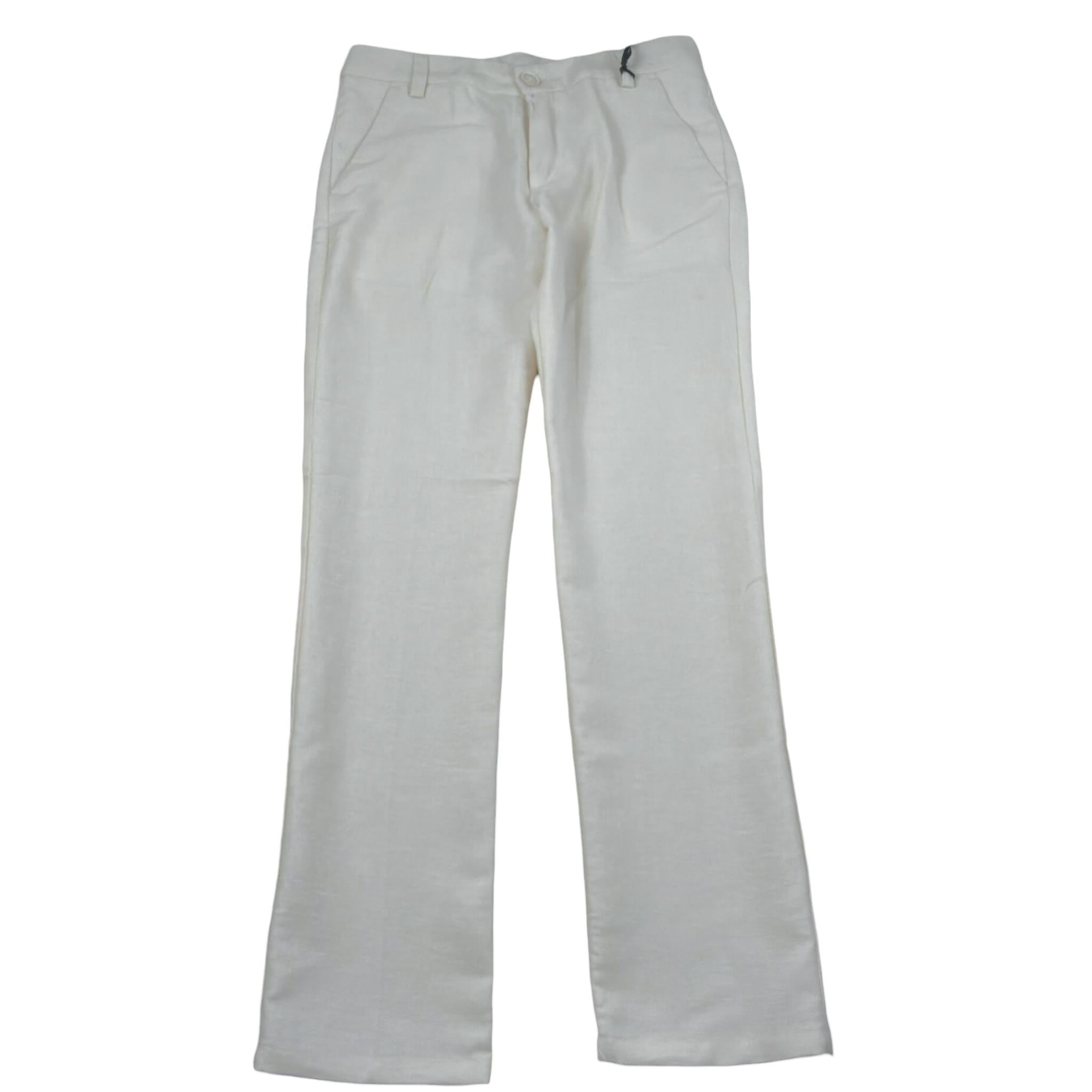 Emanuel Pris Pantalone Tinta Unita con Girovita Regolabile per Bambino EPT6243R PANNA EMANUEL PRIS 