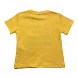 Please T-Shirt Girocollo Tinta Unita Con Stampa Giallo Per Neonato