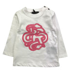 JOHN RICHMOND shirt girocollo tinta unita con stampa in contrasto Bianco per Neonata RIA25070TS BIANCO JOHN RICHMOND 