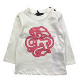 JOHN RICHMOND shirt girocollo tinta unita con stampa in contrasto Bianco per Neonata RIA25070TS BIANCO JOHN RICHMOND 