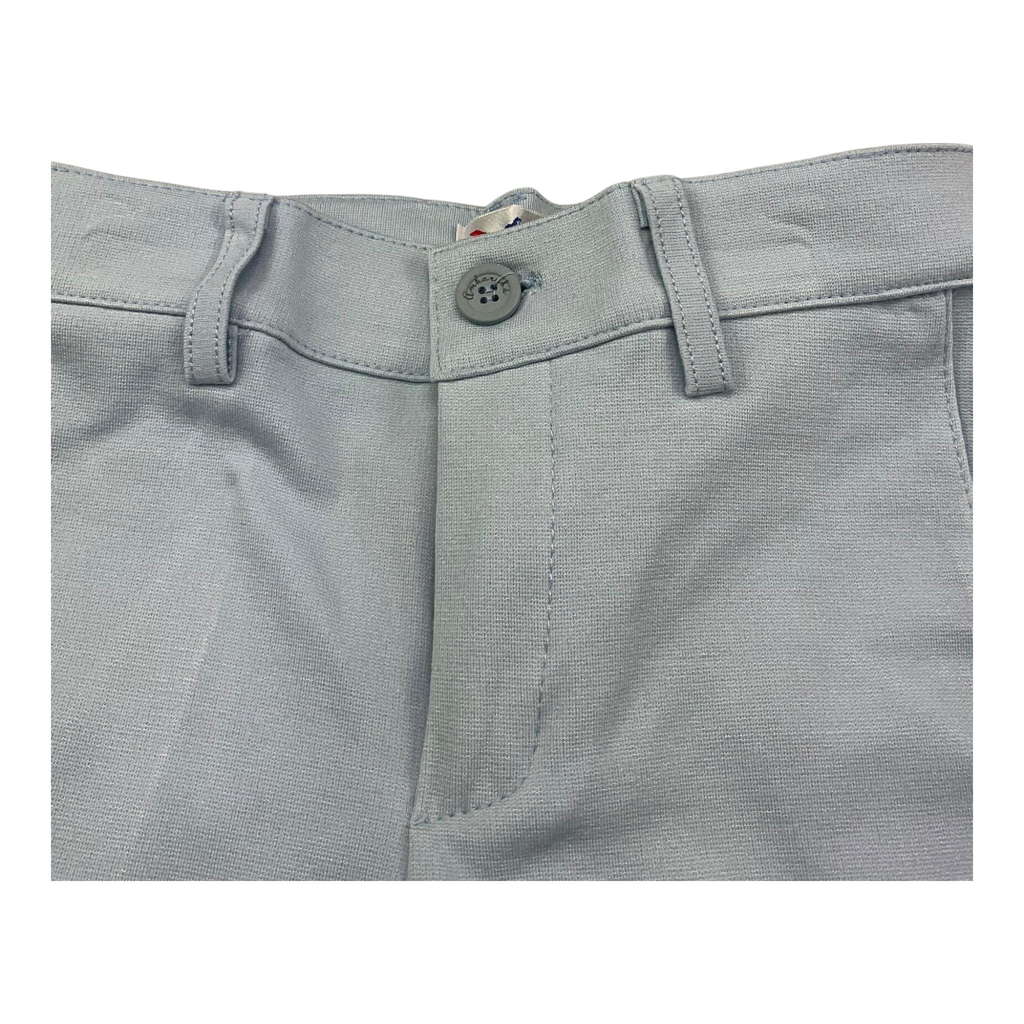 Ambaraba Pantalone Tinta Unita con Girovita Regolabile per Neonato FM36097 AZZURRO AMBARABA 