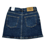 Calvin Klein Gonna In Denim tinta unita con Logo Blu per Bambina IG0IG02717 BLU CALVIN KLEIN 