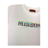 Missoni T-Shirt Girocollo Tinta Unita Con Stampa Logo Bianco Per Bambina