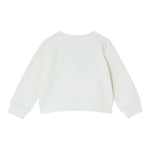 LIU JO felpa chiusa girocollo tint unita con stampa logo Panna per Bambina KF4025 PANNA LIU JO 