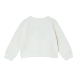 LIU JO felpa chiusa girocollo tint unita con stampa logo Panna per Bambina KF4025 PANNA LIU JO 