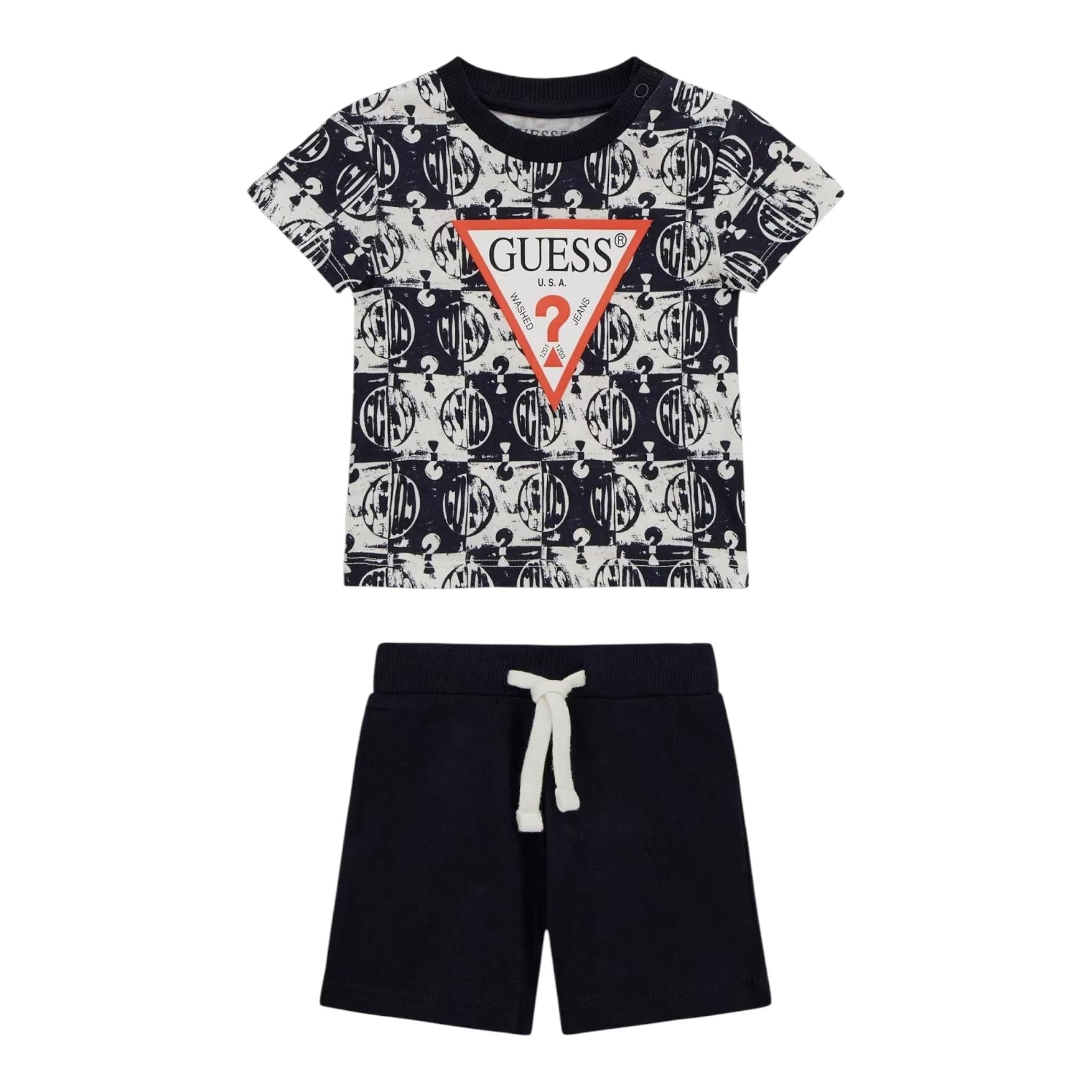 Guess Completo 2 Pezzi T-Shirt-Bermuda  per Neonato I5GG01K8HM4 BLU GUESS 