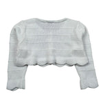 J.O. Milano Coprispalle Tinta Unita con Ricami per Neonata 573X1XX BIANCO J.O. MILANO 