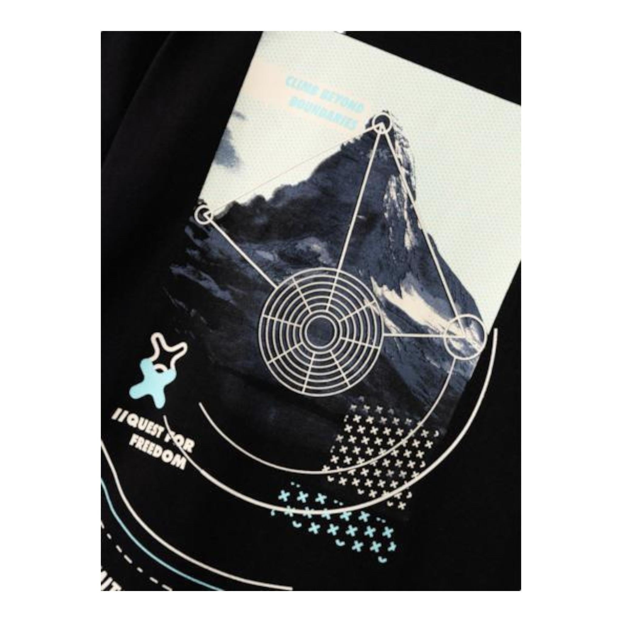 NAME.IT shirt girocollo tinta unia con stampa in contrasto Nero per Bambino 13234047 NERO NAME.IT 