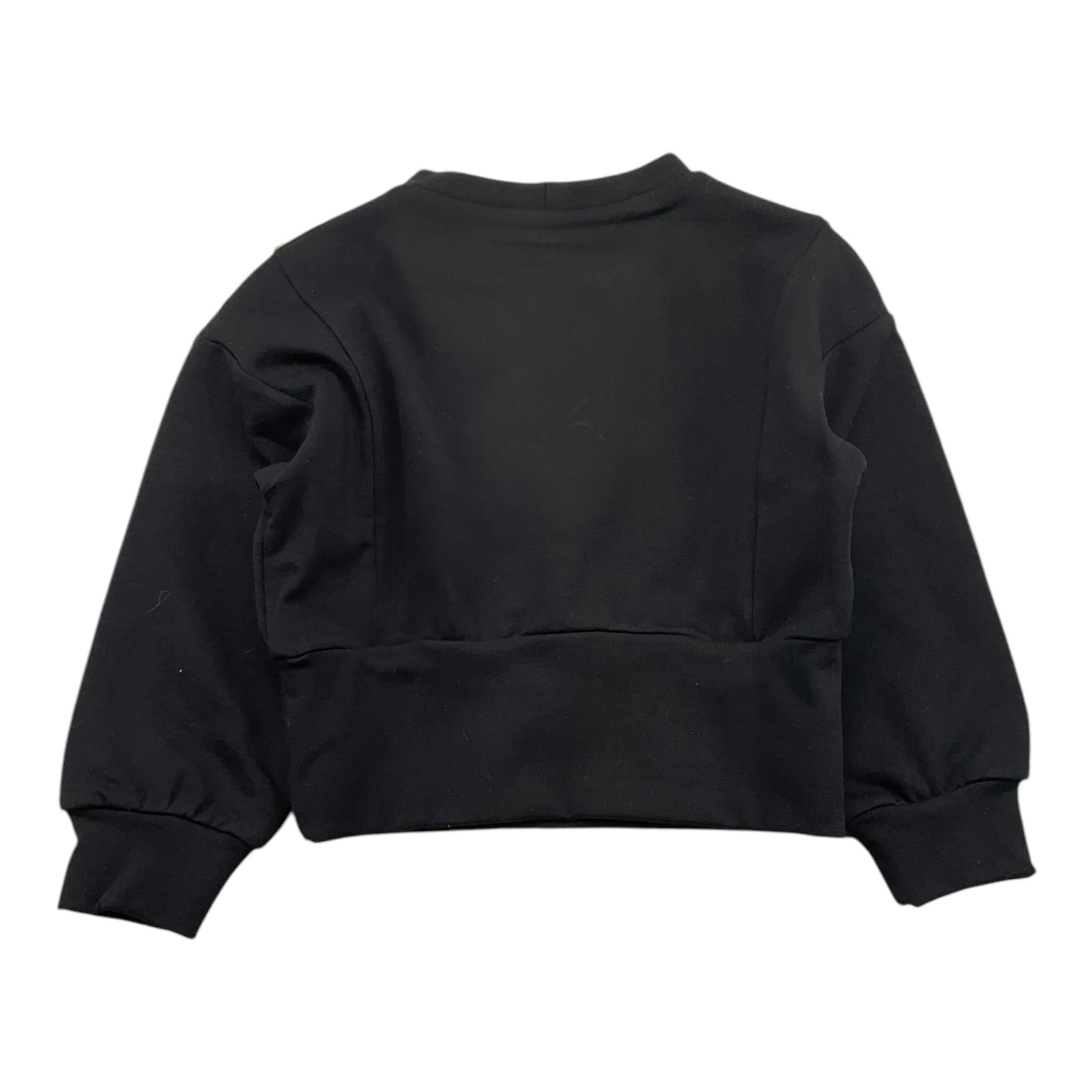 PICCOLA LUDO felpa modello crop tinta unita Nero per Neonata BS9WB044N NERO PICCOLA LUDO 