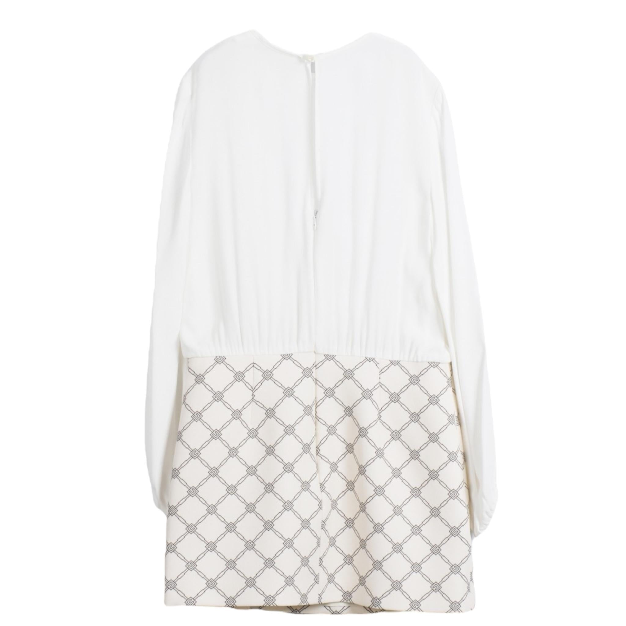 Elisabetta Franchi Abito Manica Lunga con Stampe Logo per Bambina EFAB589 BIANCO ELISABETTA FRANCHI 