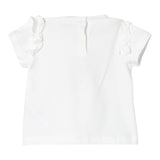 Liu Jo T-Shirt Girocollo Tinta Unita Con Stampa In Contradto Bianco Per Neonata