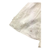 Marlu' Abito Mezza Manica Tint Unita Con Ricami E Tulle Bianco Per Neonata