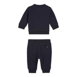 TOMMY HILFIGER completo 2pz felpa-pantalone tinta unita Blu per Neonato KN0KN01863 BLU TOMMY HILFIGER 