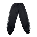ICON pantalone tuta tinta unita con profili logati Nero per Bambino IBSP00320 NERO ICON 