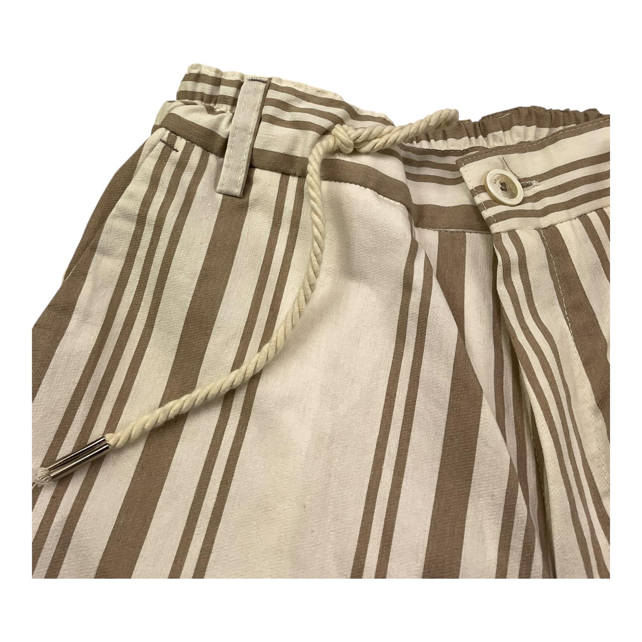 Emanuel Pris Bermuda Fantasia A Righe per Bambino EPC20 BIANCO/BEIGE EMANUEL PRIS 