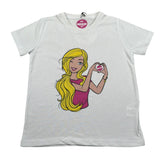 Mousse T-Shirt Girocollo tinta unita con Stampa Barbie Bianco per Bambina XKTSMKW1 BIANCO MOUSSE 