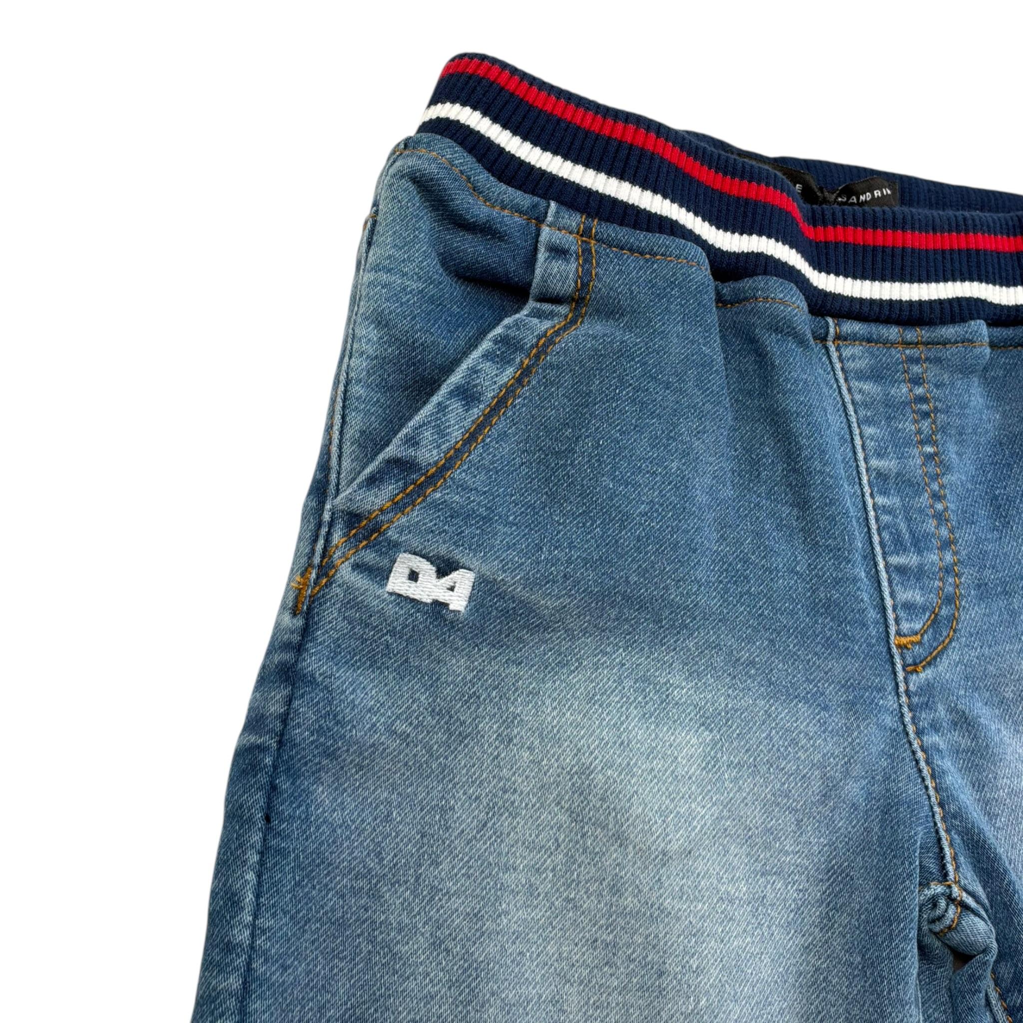 Daniele Alessandrini Bermuda In Denim con Elastico In Vita per Bambino 1296SD00173J BLU DANIELE ALESSANDRINI 
