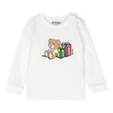 MOSCHINO shirt girocollo tinta unita con logo Bianco per Neonato MUO00V BIANCO MOSCHINO 