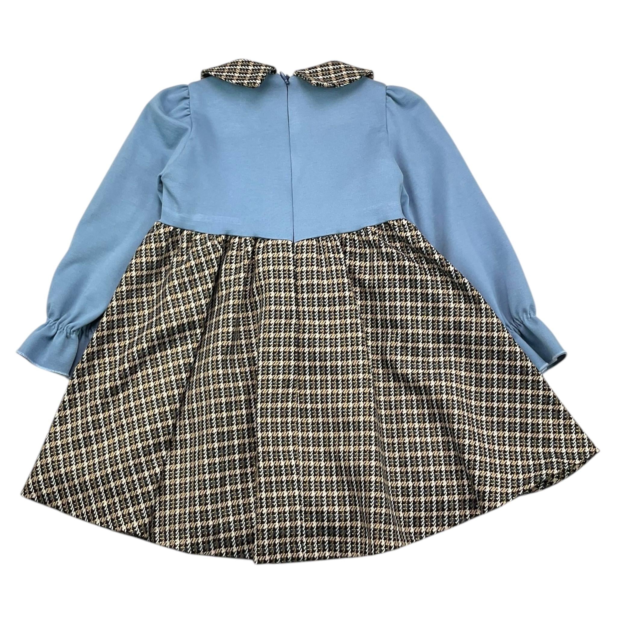 AMBARABA' abito manica lunga bicolore  Azzurro per Bambina FF38025 AZZURRO AMBARABA' 