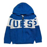 GUESS maglia tinta unita con stampa zip e cappuccio Cobalto per Neonato N4YR01Z2HH0NX COBALTO GUESS 