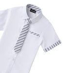 Sarabanda Camicia Tinta Unita con Cravatta per Bambino 0B132 BIANCO SARABANDA 