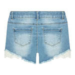 Name It Short In Denim tinta unita con Ricami Azzurro per Bambina 13197440 AZZURRO NAME IT 