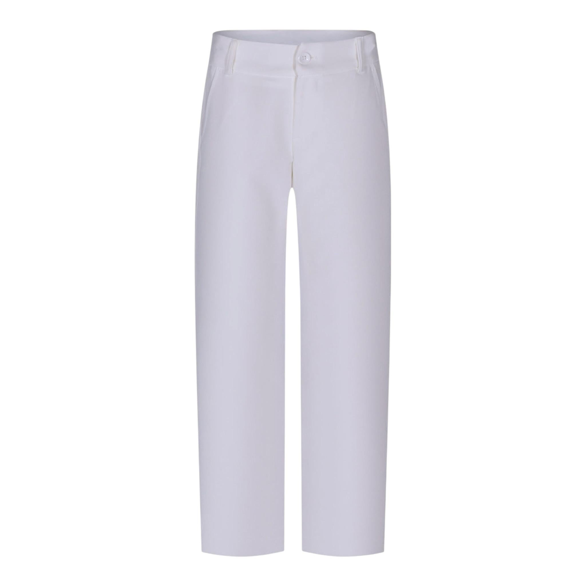 Fun & Fun Pantalone Tinta Unita con Girovita Regolabile per Bambina FNCJPT16429 PANNA FUN & FUN 