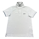 Sun68 Polo Mezza Manica Tinta Unita con Logo per Bambino A34313 BIANCO SUN68 