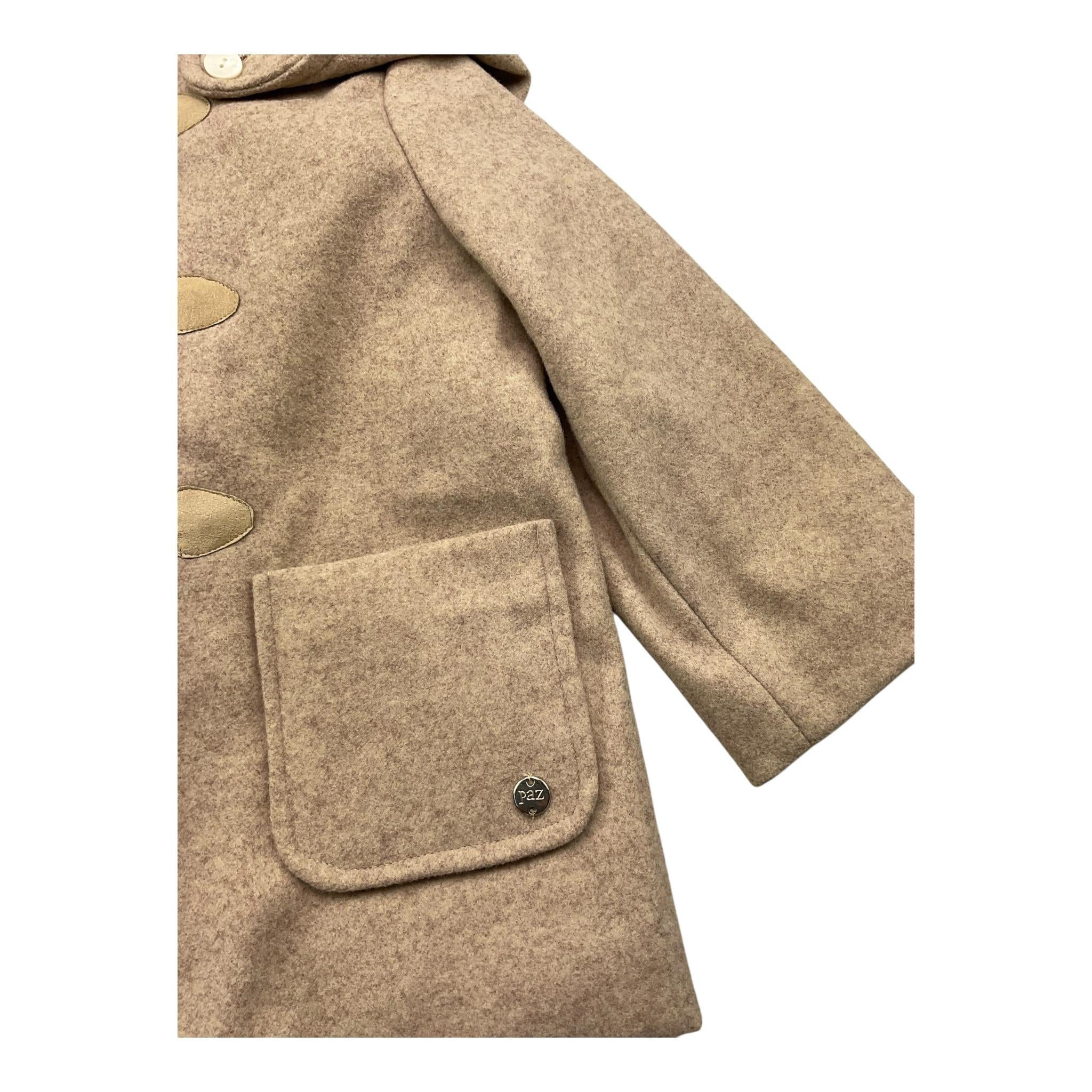 PAZ RODRIGUEZ cappotto tinta unita con cappuccio  Beige per Bambino 012151004J BEIGE PAZ RODRIGUEZ 