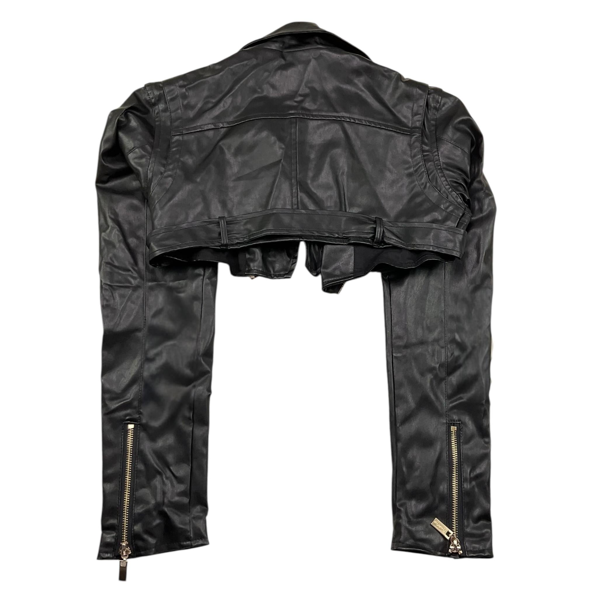 Fun & Fun Chiodo In Ecopelle Tinta Unita per Bambina FNCJJK0964 NERO FUN & FUN 