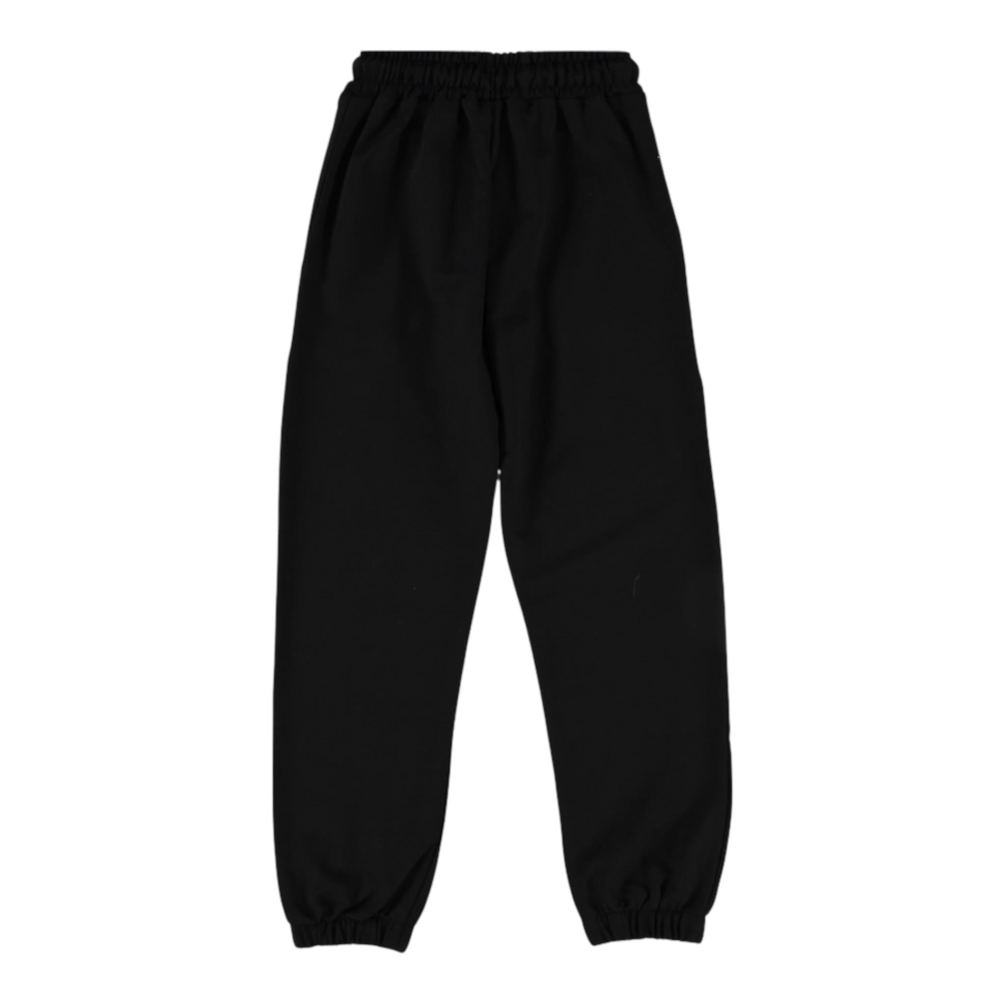 Dropseason2 Pantalone Tuta Tinta Unita con Stampa per Bambino SS25K027 NERO DROPSEASON2 