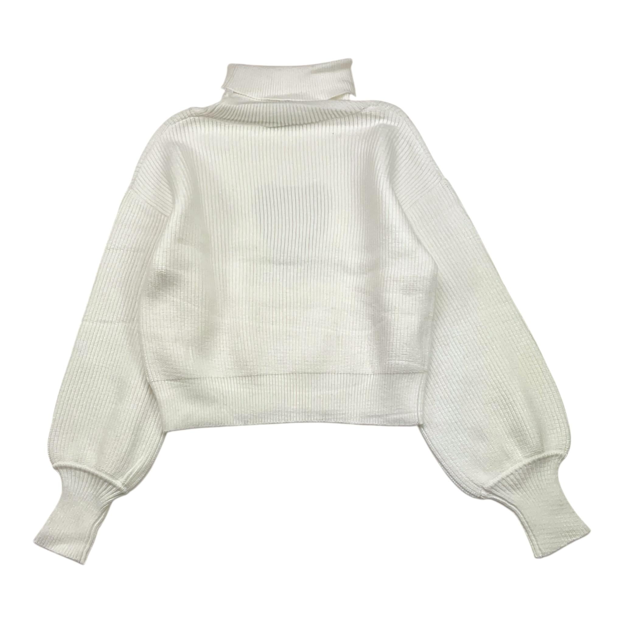 MOSCHINO maglia tinta unita collo alto con stampa Bianco per Bambina HDW02A BIANCO MOSCHINO 