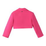 Sarabanda Giacca Tinta Unita Modello Crop per Bambina 08255 FUXIA SARABANDA 
