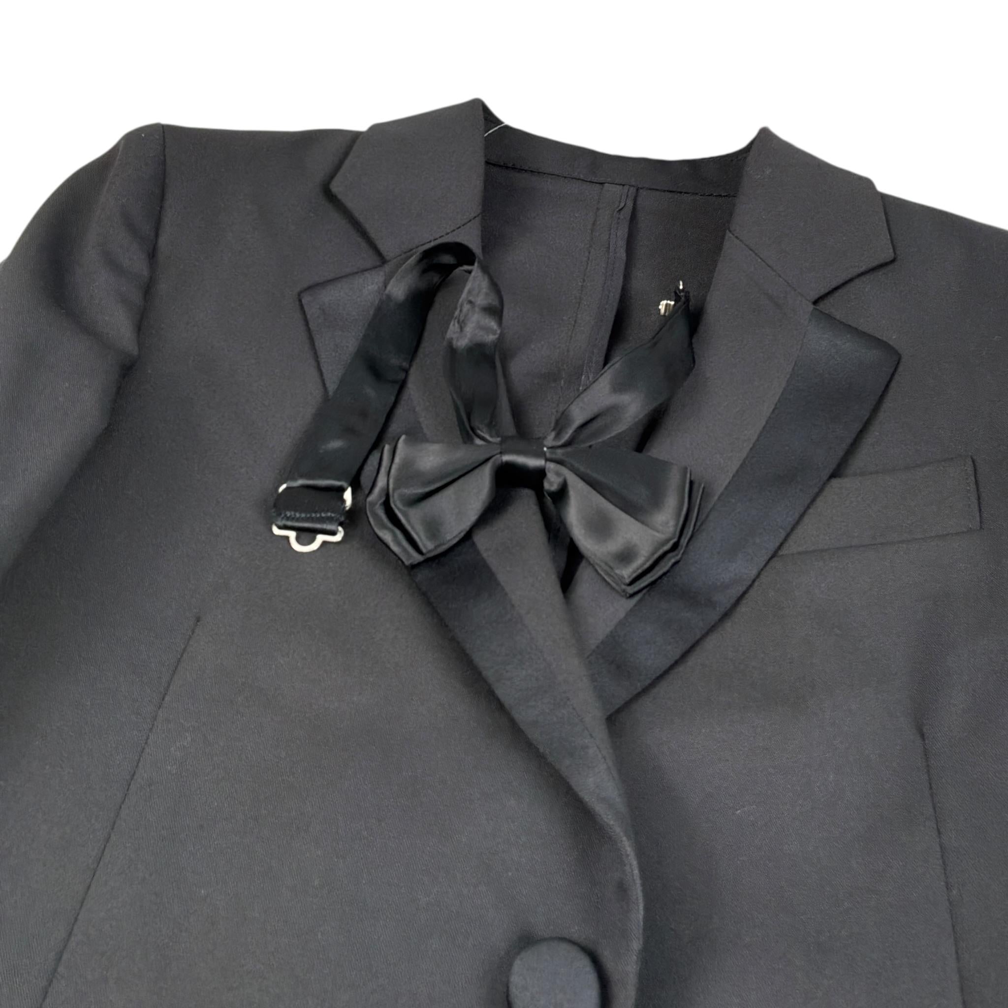 Over-D Completo Cerimonia 3 Pezzi Giacca-Papillion-Pantalone per Bambino OK415AB NERO OVER-D 