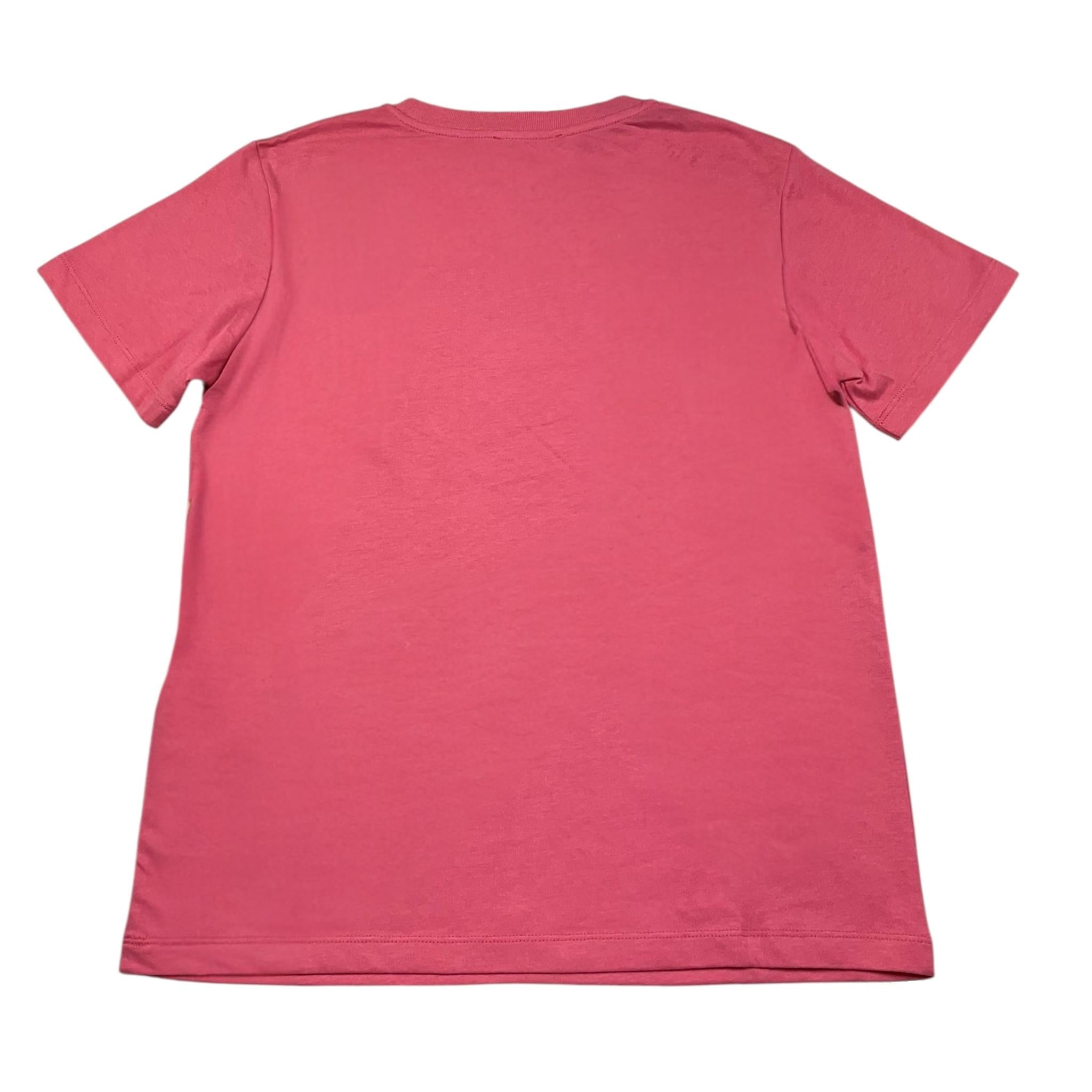 Balmain T-Shirt Girocollo Tinta Unita con Stampa per Bambina BV8R91 ROSA BALMAIN 