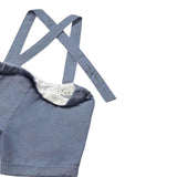 Mayoral Completo 2 Pezzi Camicia-Bermuda con Bretelle Bianco/Blu per Neonato 1250 BIANCO/BLU MAYORAL 