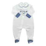 Le Bebe' Tutina Tinta Unita con Stampa per Neonato LBB1640 BIANCO LE BEBE' 