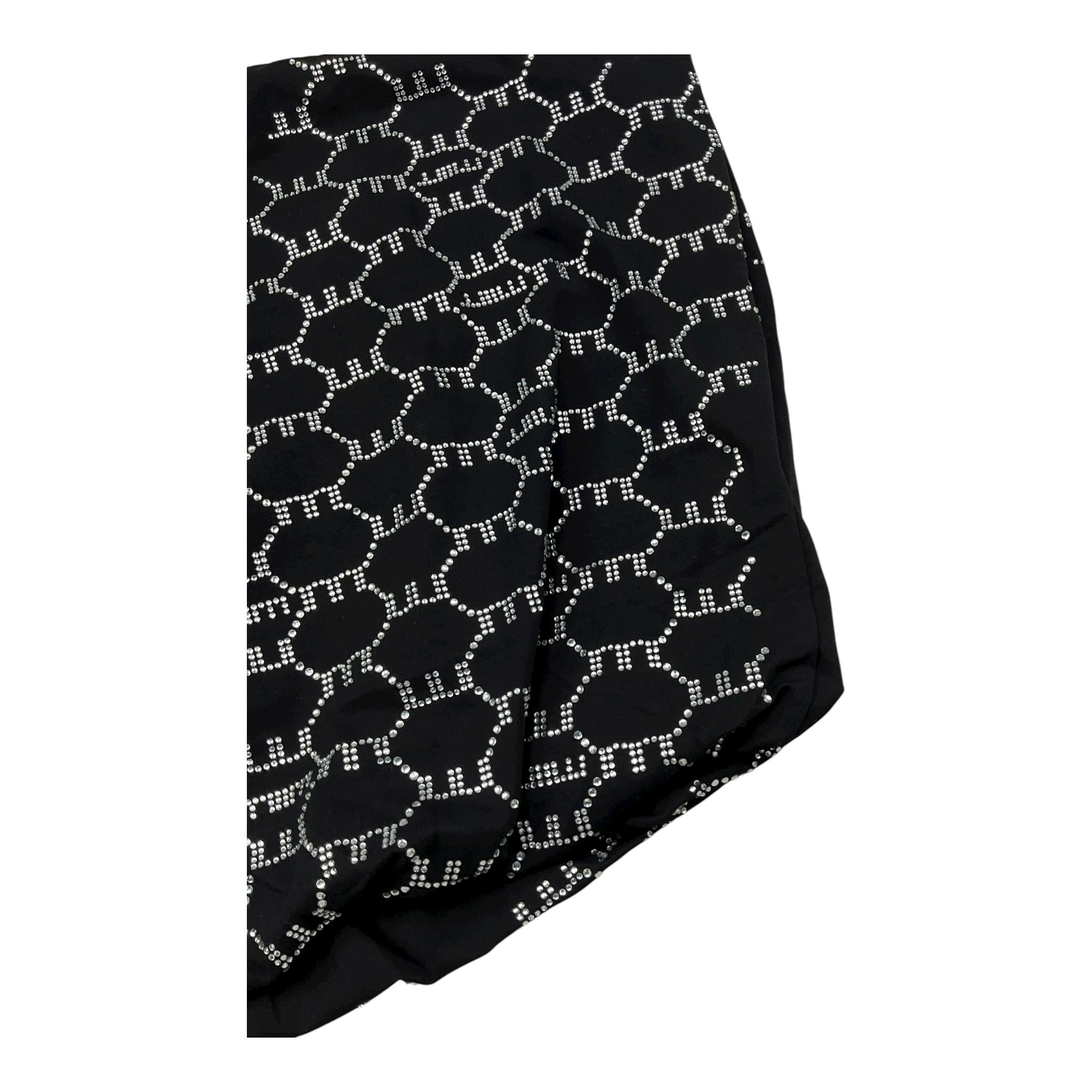 Met Felpa Giromanica Tinta Unita con Brillantini per Bambina ME243 NERO MET 