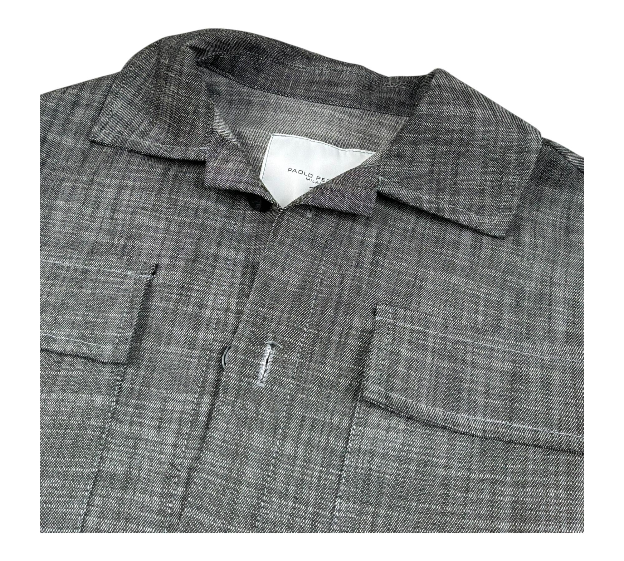 Paolo Pecora Camicia Manica Lunga Tinta Unita per Bambino PP4210 NERO PAOLO PECORA 