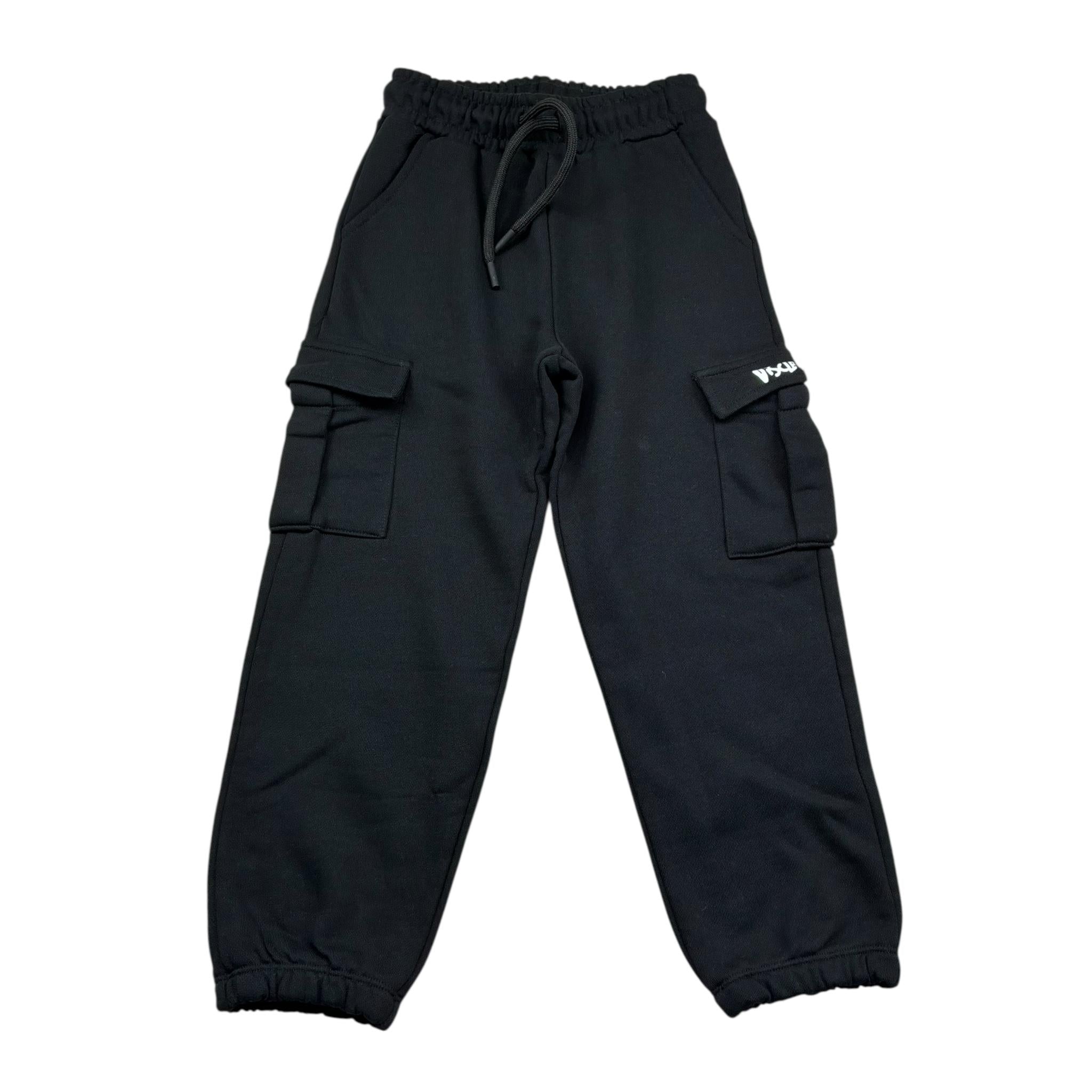 Disclaimer Pantalone Modello Tuta Tinta Unita con Logo per Bambino 25EDK58403 NERO DISCLAIMER 