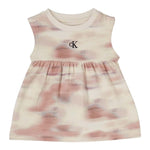 Calvin Klein Abito Tinta Unita con Logo E Fantasia per Bambina IN0IN00076J BEIGE CALVIN KLEIN 