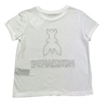 PATRIZIA PEPE t-shirt girocollo tinta unita con stampa in contrasto Bianco per Bambina 7M0783 BIANCO PATRIZIA PEPE 