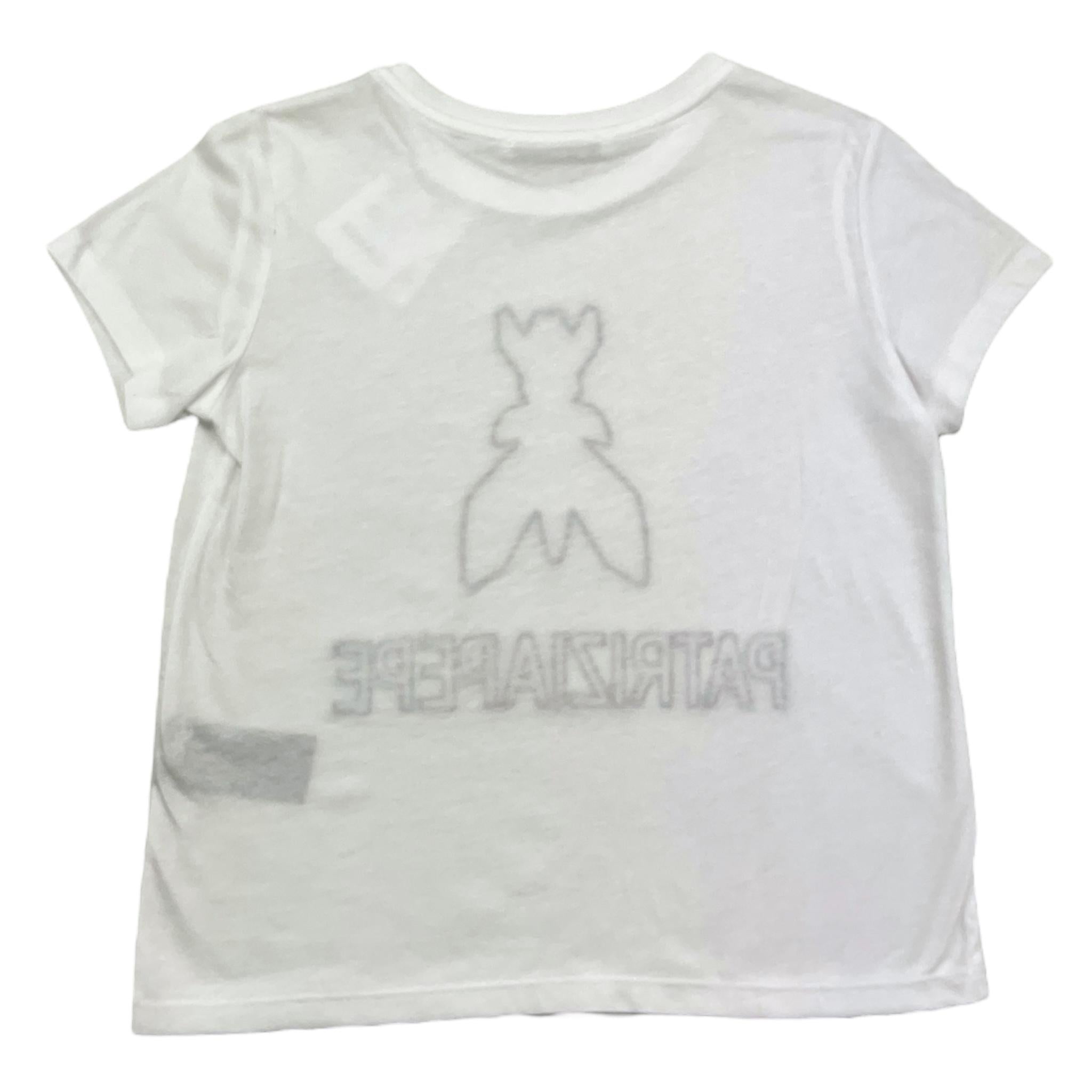 PATRIZIA PEPE t-shirt girocollo tinta unita con stampa in contrasto Bianco per Bambina 7M0783 BIANCO PATRIZIA PEPE 