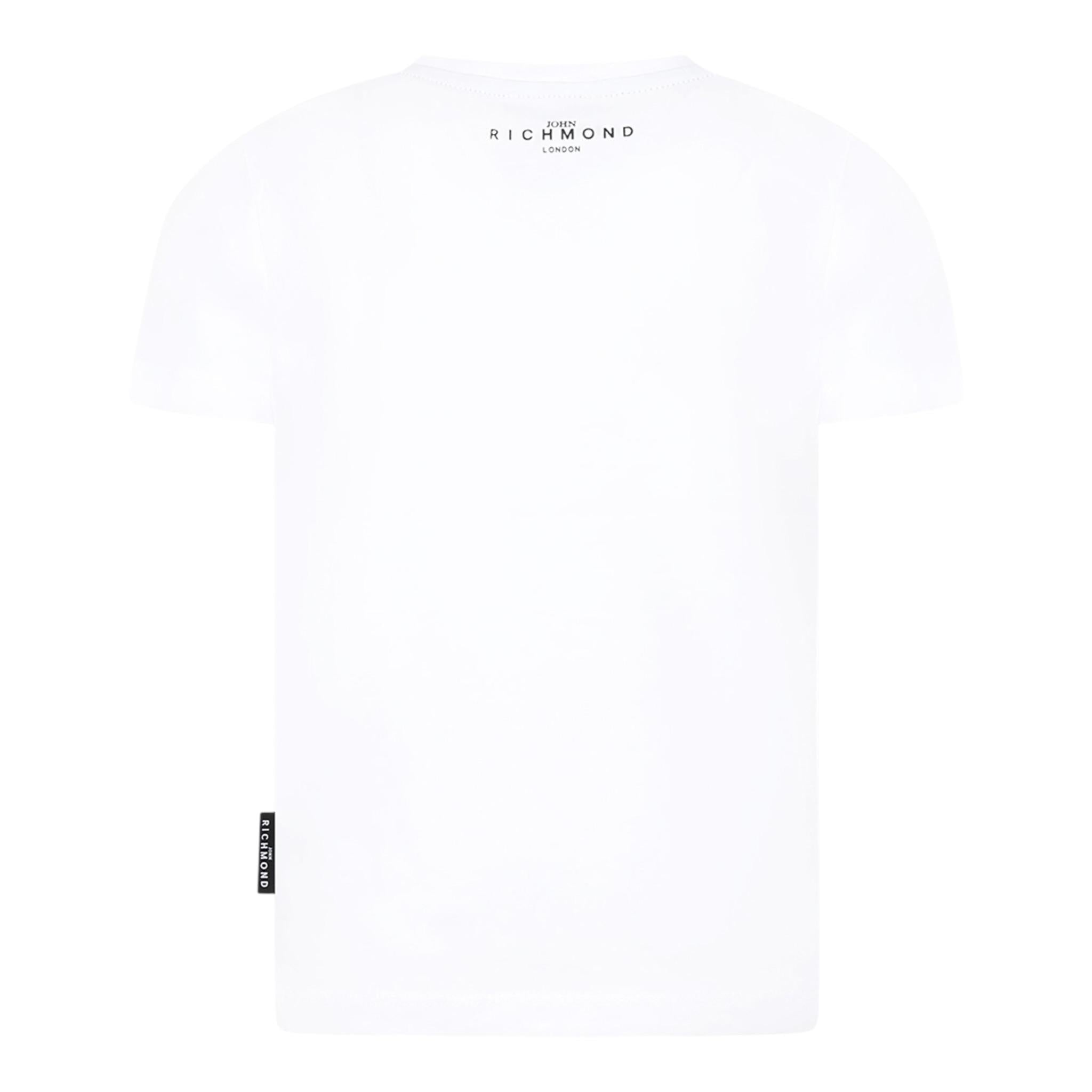 John Richmond T-Shirt Girocollo Tinta Unita con Stampa per Bambino RBP25003TSXX BIANCO JOHN RICHMOND 