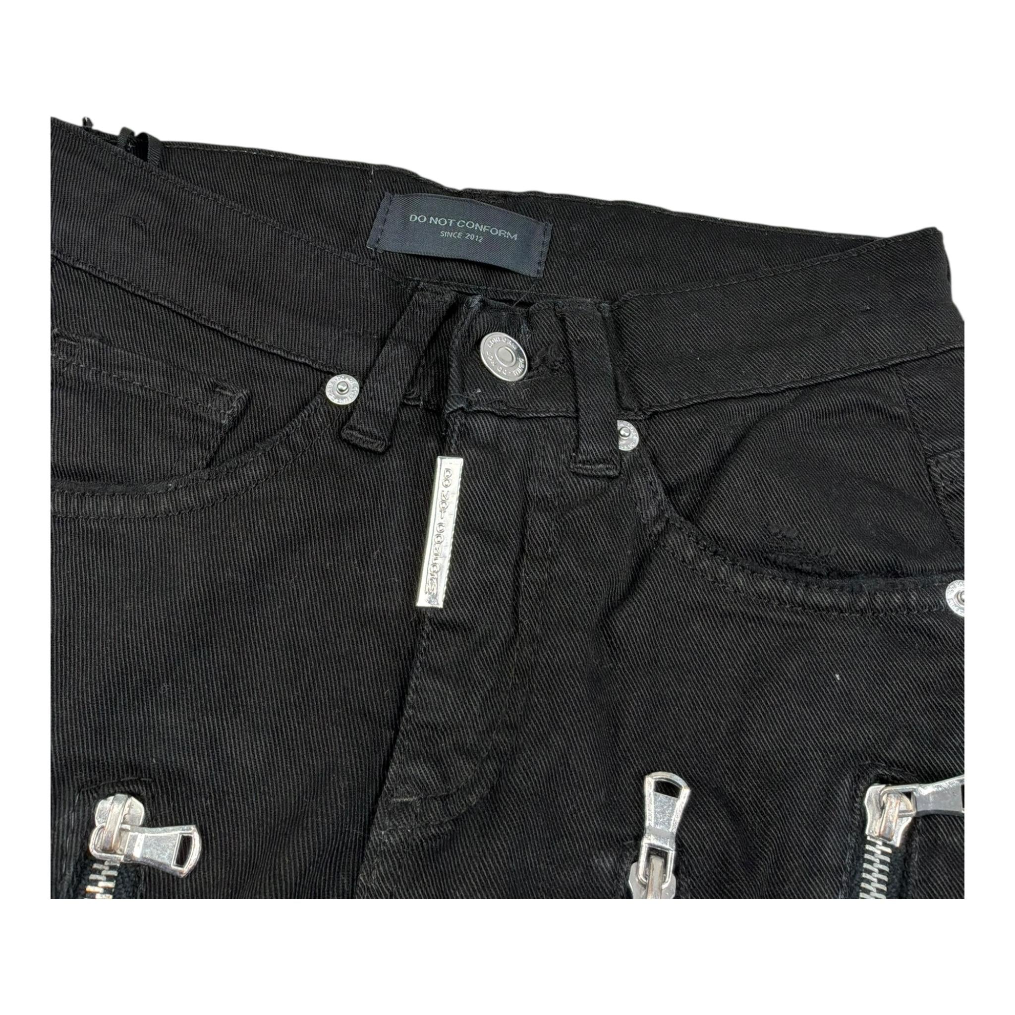 Do Not Conform Jeans Tinta Unita con Girovita Regolabile per Bambino BK01 NERO DO NOT CONFORM 
