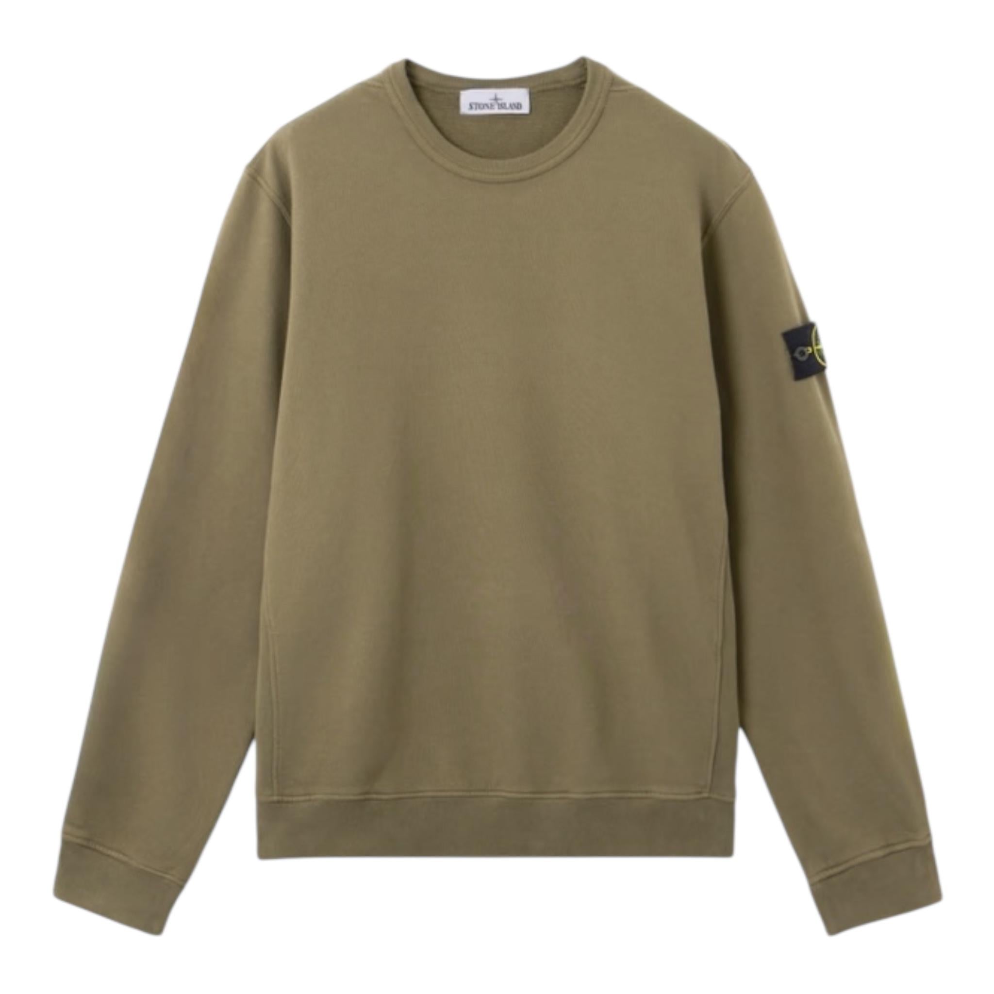 Stone Island Felpa Chiusa Girocollo Tinta Unita per Bambino K1S1661100011 VERDE STONE ISLAND 