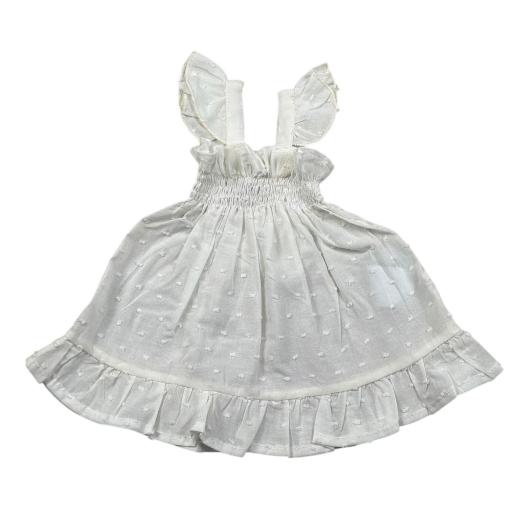 Petit Indi Completo 2 Pezzi Camicia-Culotte per Neonata SS25B09233 BIANCO PETIT INDI 