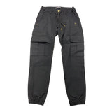 Yes Zee Einfarbige Cargohose mit elastischer Taille in Schwarz für Mädchen