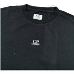 C.P. Company T-Shirt Girocollo Tinta Unita con Logo per Bambino CUM00I NERO C.P. COMPANY 