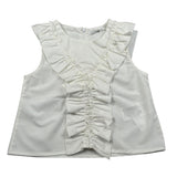 M+E' Camicia Giromanica tinta unita Bianco per Bambina UE0895 BIANCO M+E' 